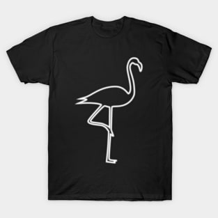 White Neon Flamingo T-Shirt